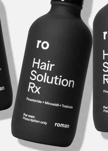 Ro, Roman, Hair Solution Rx, Hair, Hair Care, Primary Packaging, Packaging, Component, Spray Bottle