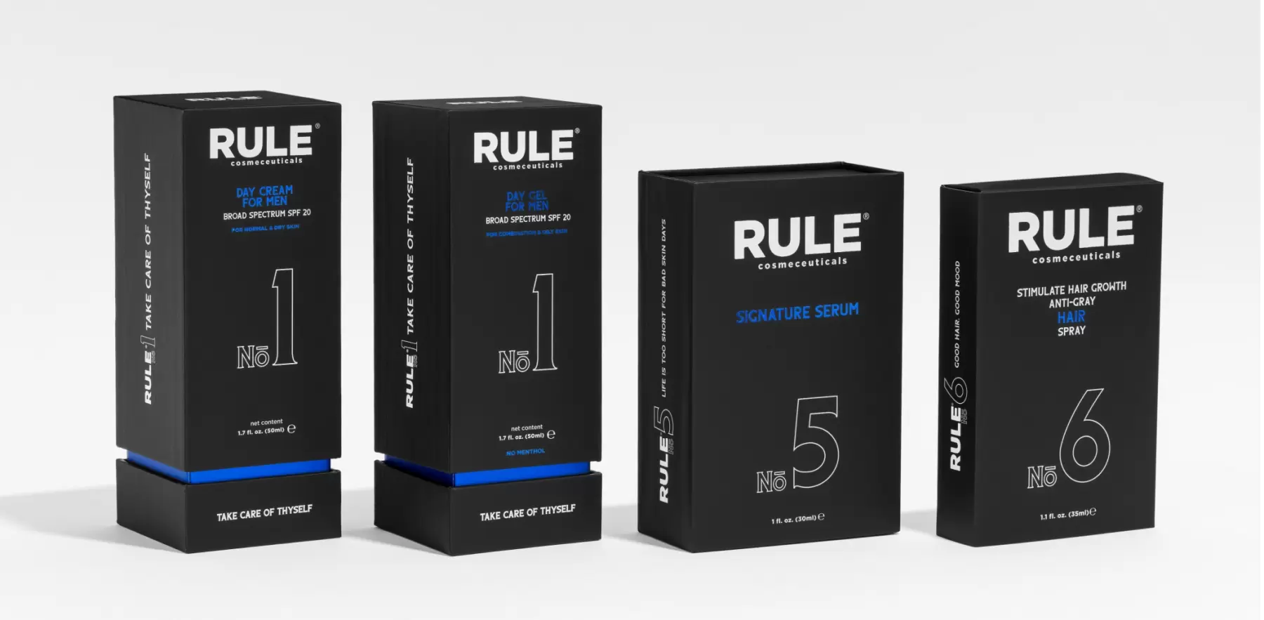 Rule Cosmeceuticals, Rigid Box, Foil, Secondary Packaging, Strategic Design